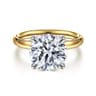Unite - 14K White-Yellow Gold Round Solitaire Engagement Ring