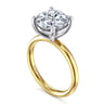 Unite - 14K White-Yellow Gold Round Solitaire Engagement Ring