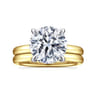 Unite - 14K White-Yellow Gold Round Solitaire Engagement Ring