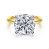 Unite - 14K White-Yellow Gold Round Solitaire Diamond Engagement Ring