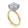 Unite - 14K White-Yellow Gold Round Solitaire Diamond Engagement Ring