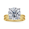 Unite - 14K White-Yellow Gold Round Solitaire Diamond Engagement Ring