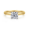Unite - 14K White-Yellow Gold Round Solitaire Diamond Engagement Ring