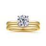Unite - 14K White-Yellow Gold Round Solitaire Diamond Engagement Ring