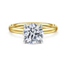 Unite - 14K White-Yellow Gold Round Solitaire Diamond Engagement Ring