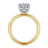 Unite - 14K White-Yellow Gold Round Solitaire Diamond Engagement Ring