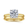 Unite - 14K White-Yellow Gold Round Solitaire Diamond Engagement Ring