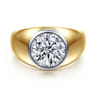 Caya - 14K White-Yellow Gold Round Diamond Engagement Ring