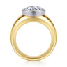 Caya - 14K White-Yellow Gold Round Diamond Engagement Ring