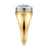 Caya - 14K White-Yellow Gold Round Diamond Engagement Ring