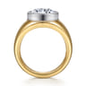 Caya - 14K White-Yellow Gold Round Diamond Engagement Ring