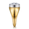 Caya - 14K White-Yellow Gold Round Diamond Engagement Ring