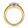 Caya - 14K White-Yellow Gold Round Diamond Engagement Ring