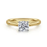 Lauren - 14K White-Yellow Gold Round Diamond Engagement Ring