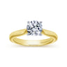 Lauren - 14K White-Yellow Gold Round Diamond Engagement Ring