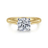 Lauren - 14K White-Yellow Gold Round Diamond Engagement Ring