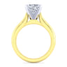 Lauren - 14K White-Yellow Gold Round Diamond Engagement Ring