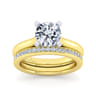 Lauren - 14K White-Yellow Gold Round Diamond Engagement Ring