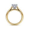 Michelle - 14K White-Yellow Gold Round Diamond Engagement Ring