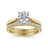 Michelle - 14K White-Yellow Gold Round Diamond Engagement Ring