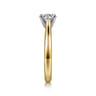 Michelle - 14K White-Yellow Gold Round Diamond Engagement Ring