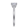 Azucena - 18K White Gold Cushion Cut Solitaire Diamond Engagement Ring - 0.05 ct