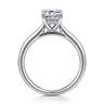 Azucena - 18K White Gold Emerald Cut Solitaire Diamond Engagement Ring - 0.06 ct
