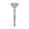 Azucena - 18K White Gold Oval Solitaire Diamond Engagement Ring - 0.05 ct