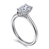Azucena - 18K White Gold Pear Shape Solitaire Diamond Engagement Ring - 0.05 ct