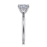 Cari - 18K White Gold Princess Cut Diamond Engagement Ring - 0.06 ct