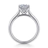 Azucena - 18K White Gold Round Solitaire Diamond Engagement Ring - 0.06 ct