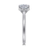 Azucena - 18K White Gold Round Solitaire Diamond Engagement Ring - 0.06 ct