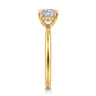 Cari - 18K Yellow Gold Cushion Cut Diamond Engagement Ring - 0.06 ct