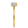Rainah - 18K Yellow Gold Cushion Cut Diamond Engagement Ring - 0.08 ct