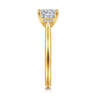 Azucena - 18K Yellow Gold Cushion Cut Solitaire Diamond Engagement Ring - 0.05 ct