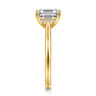 Azucena - 18K Yellow Gold Emerald Cut Solitaire Diamond Engagement Ring - 0.06 ct