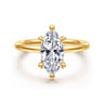 Cari - 18K Yellow Gold Marquise Diamond Engagement Ring - 0.06 ct