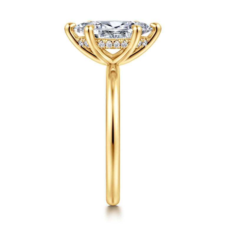 Cari - 18K Yellow Gold Marquise Diamond Engagement Ring - 0.06 ct - Shot 4