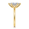 Cari - 18K Yellow Gold Marquise Diamond Engagement Ring - 0.06 ct