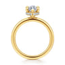 Rainah - 18K Yellow Gold Marquise Shape Diamond Engagement Ring - 0.12 ct