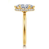 Rainah - 18K Yellow Gold Marquise Shape Diamond Engagement Ring - 0.12 ct