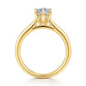 Azucena - 18K Yellow Gold Marquise Shape Solitaire Diamond Engagement Ring - 0.06 ct