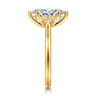 Azucena - 18K Yellow Gold Marquise Shape Solitaire Diamond Engagement Ring - 0.06 ct