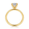 Cari - 18K Yellow Gold Oval Diamond Engagement Ring - 0.06 ct