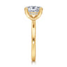 Cari - 18K Yellow Gold Oval Diamond Engagement Ring - 0.06 ct
