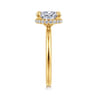 Rainah - 18K Yellow Gold Oval Diamond Engagement Ring - 0.11 ct