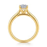 Azucena - 18K Yellow Gold Oval Solitaire Diamond Engagement Ring - 0.05 ct