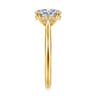 Azucena - 18K Yellow Gold Oval Solitaire Diamond Engagement Ring - 0.05 ct