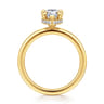 Rainah - 18K Yellow Gold Pear Shape Diamond Engagement Ring - 0.11 ct