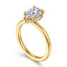 Rainah - 18K Yellow Gold Pear Shape Diamond Engagement Ring - 0.11 ct
